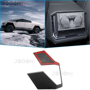 Matte Carbon For Tesla Cybertruck 2024-2025 Rear Entertainment Screen Lower Trim - Picture 1 of 15