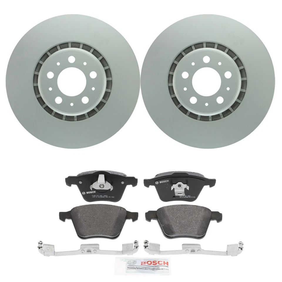 Kit de pastillas de freno de disco semimetálicas y rotores delanteros Bosch QuietCast de 336 mm para XC90 03-14 Foto 1 de 1