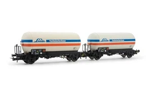 Rivarossi 2-tlg. Set 2-achs. Gaskesselwagen der Bauart Zgs, Linde DB - Bild 1 von 1