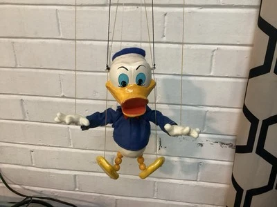 Pelham Puppets 1960 Vintage Marioneta Cuerda Pato Donald, Hecho en Inglaterra Foto 1 de 4