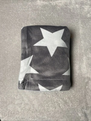Manta Bebé Gris Estrellas Blancas Sherpa Seguridad Suave Lovey 30"x40" Foto 1 de 4