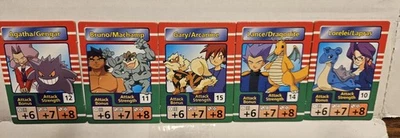 Vintage 1999 Pokemon Master Trainer Board Game Replacement Pieces 5 Rival Cards - Image 1 of 2
