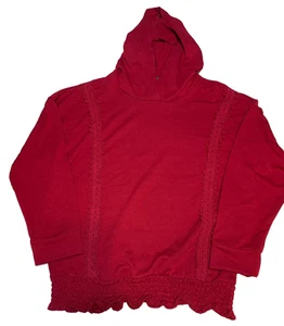 Xtraordinary Girls Pullover * Ruffled Accents * Fuschia * Hooded * 3/4 Slv * XL - Picture 1 of 9