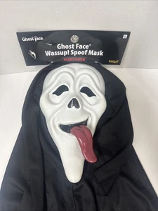 SCARY MOVIE WASSUP! GHOST FACE STONED TONGUE COSTUME MASK . Scream Movie - Picture 1 of 7