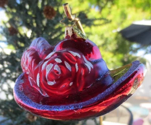 Vintage Christopher Radko Weihnachtsschmuck ROTER HUTHUT Ladies Society #1011272 Glas - Bild 1 von 8