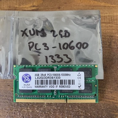 XUM 2GB PC3-10600s 1333mhz DDR3 Sodimm - Image 1 of 2