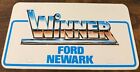 Winner Ford Dealership Booster License Plate Newark New Jersey  Dealer PLASTIC