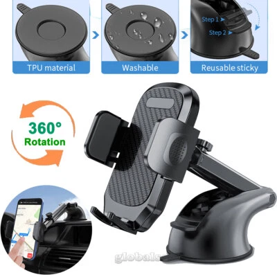 Universal Phone Mount Holder Car Stand For Samsung Galaxy S8/S9/S10 Plus S6/S7 - Image 1 of 4