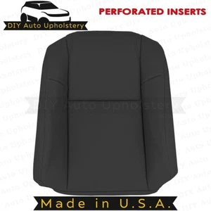 FOR HONDA PILOT 2003 2004 2005 DRIVER TOP LEATHER SEAT COVER BLACK PERFORATED - Picture 1 of 6