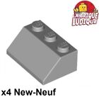Lego 4X Slope Brique Pente Inclinée 45 2X3 Gris/Light Bluish Gray 3038 Neuf