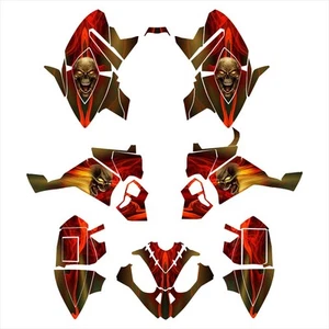Polaris Outlaw 90 Graphics deco sticker kit Skull Free Custom Service #6666N - Picture 1 of 2
