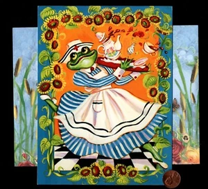 HTF GET WELL PAMELA SILIN-PALMER Frog Nursing Nurse - CUTE INSIDE Greeting Card - Picture 1 of 6