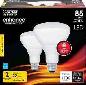 Feit Electric BR30 LED Light Bulb 85W Equivalent Dimmable Floodlight E26 3000K - Picture 1 of 7