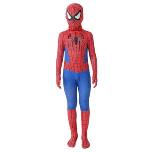 Kids Adult Spiderman Hero Cosplay Fancy Dress Party Jumpsuit Costume Detach Mask - Picture 1 of 3