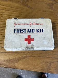 Caja de primeros auxilios johnson and johnson caja vintage solamente  - Imagen 1 de 2