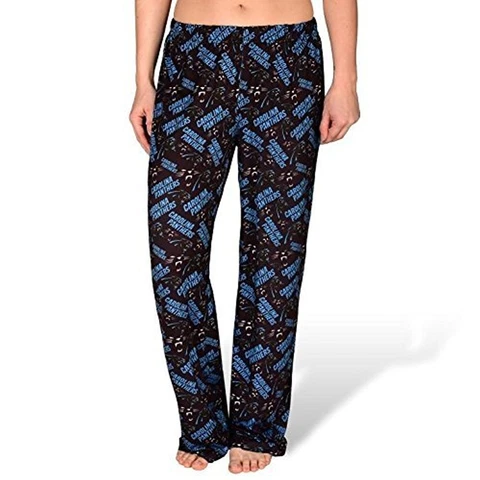 Forever Collectibles NFL Women's Carolina Panthers Repeat Print Logo Comfy Pants Cover