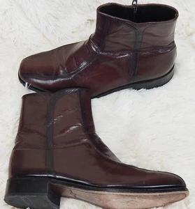 Florsheim Ankle Boots Leather "Beatles" Mod Hip Rocker Dress Men's 9 Oxblood Red - Picture 1 of 10