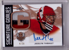 JOCELYN THIBAULT 17/18 Leaf Masked Men Signature Goalies Patch Autograph # 4/20