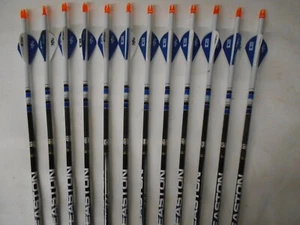 12-Easton Sonic 6.0 HIGH VELOCITY 300 Dipped & Crested Carbon Arrows! WILL CUT! - Picture 1 of 3