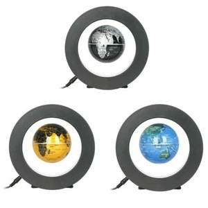 C Shape LED World Map Globe Magnetic Levitation Floating Globe Home Office Decor - Photo 1/17
