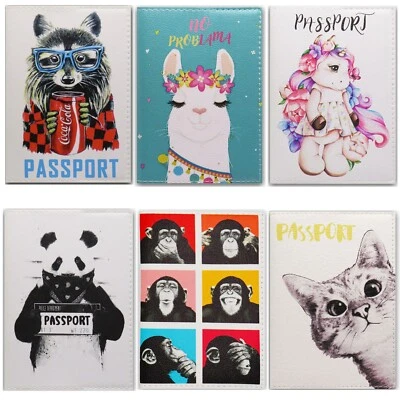 Passport Holder, Travel Case, Eco-leather Cover, Gift for Women Men Kids - Image 1 of 3