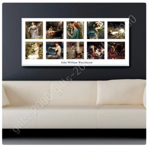 Collage 10 Smoke Ophelia Rose by Waterhouse | Ready to Hang Canvas | Wall art - Picture 1 of 6