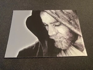 2009 TOPPS STAR WARS GALAXY SERIE 4 CARTE INSERTO LAMINA ARGENTO 10 OBI WAN KENOBI - Foto 1 di 2