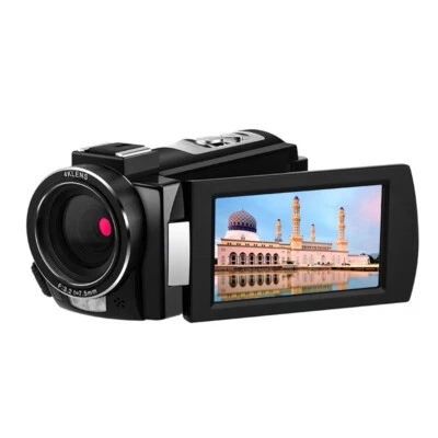 Digital Hd 4K Video Camera WiFi Recorder Camcorder 30MP 16X Black DV Handycam - Image 1 of 4