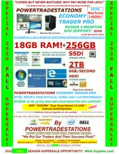 DELL 4MONITOR TRADING COMPUTER MaxTurbo3.46GHz XEON 256GBSSD 2TBHDD 18GBRAM W10