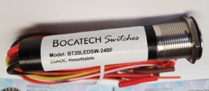 BocaTech SWITCH 24V 20ADC RESETTABLE - BT20LEDSW-24BF - Picture 1 of 3