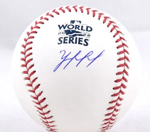 Yordan Alvarez Autographed Rawlings World Series OML Baseball - JSA *Blue - Picture 1 of 3
