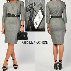 Nuovo abito a matita con cintura Winter Business Collection 2019 taglia UK 8-14 - Foto 1 di 4