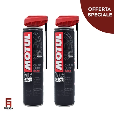 Grasso  Spray  Catena Moto Motul Lubrificante MC Care C2 Chain Lube Road 400ml - Immagine 1 di 4