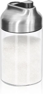 Glass Sugar Dispenser with Pour Spout, Weighted Pourer, Coffee Bar Accessories f - Picture 1 of 12