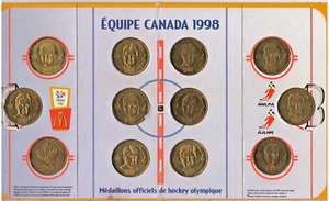 1998 McDonald's Team Canada Official Olympic Hockey Complete 12 Medallion Set - Picture 1 of 7