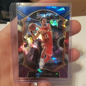 2020-21 Select TRAE YOUNG Blue White Purple Cracked Ice Prizm HAWKS #2 Concourse - Picture 1 of 12