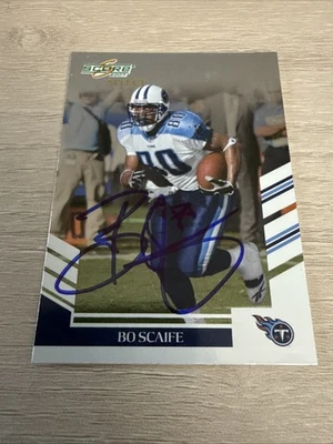 2007 Score SELECT Bo Scaife Signed Autographed Card Tennessee Titans - Image 1 of 2