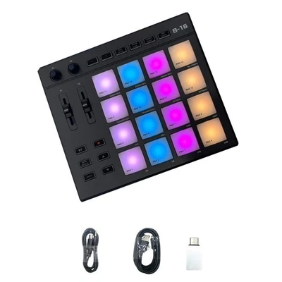 Elektrischer Beat Maker Tragbare Musikmaschine Sample Drum Studio Midi DJ Controller - Bild 1 von 4