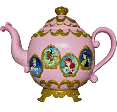 Disney Princesa Real Tea Party Set Rosa Tetera Tapa Cuchara JAKKS Pacífico Foto 1 de 4