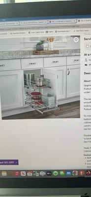 Rev-A-Shelf Kitchen Cabinet Pullout Shelf Organizer, 12 x 18 In, 5WB2-1218CR-1 - Image 1 of 4