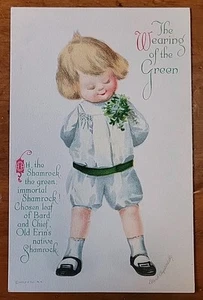 "The Wearing of the Green" - Postal con reverso dividido Clapsaddle - Imagen 1 de 2