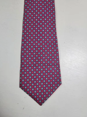 Corbata Hathaway para hombre colorida roja geométrica flor azul verde 100 % algodón EE. UU. Foto 1 de 3