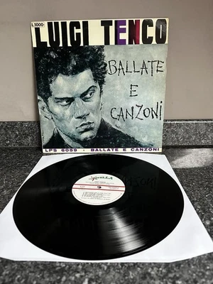 VINYL LP LUICI TENCO BALLATE E CANZONI ITALIAN STELLA PRESS LPS 6059 EX-/EX - Image 1 of 4