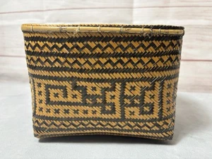 Vintage Korb Flachgewebe Ye'kwana Amazonas Regenwald Stammes Kultur Kunst - Bild 1 von 9