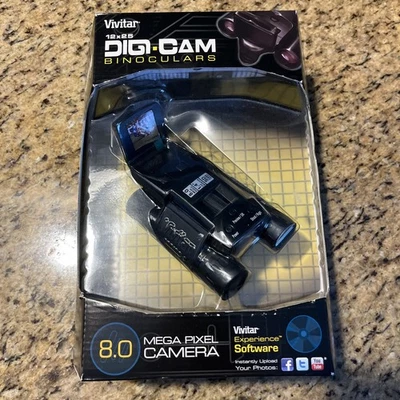 Vivitar 12x25 Digi-Cam Binoculars 8.0 Mega Pixel Camera VIV-CV-1225V NOS - Image 1 of 4