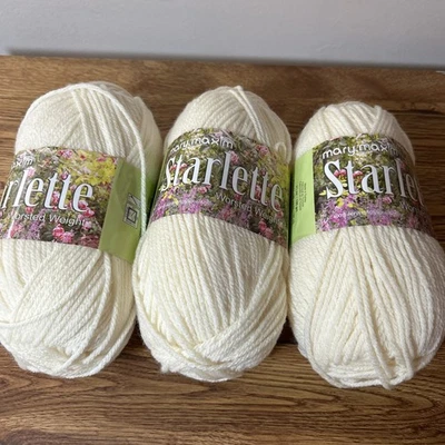 Hilo Mary Maxim Starlette 100 % acrílico 3 madejas natural Foto 1 de 4