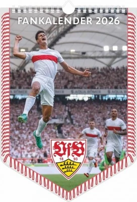 NEUMANN / TENEUES CALENDARS & STATIONERY GMBH & CO. KG VfB Stuttgart 2026 - Bannerkalender - Fan-Kalender - Fußball-Kalender - 29,7x42