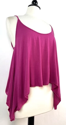 Camiseta sin mangas Everyday Gypsy Junkies suave fluida con cuchara trasera talla única rosa dobladillo mordedura de tiburón Foto 1 de 4