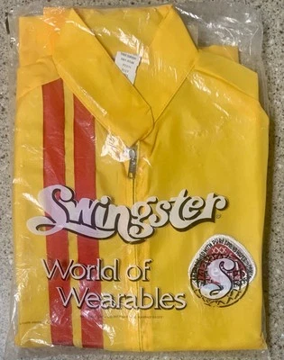 Pearl Lager Beer Swingster Yellow Wind Breaker Zip Up Jacket Size Small New NOS - Image 1 of 3