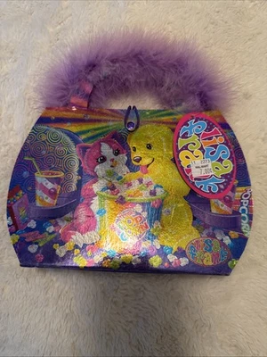 Y2K RARO Lisa Frank Rosa 6 Anillas Carpeta Cuaderno Pegatinas Pluma Arco Iris Matinée Foto 1 de 4
